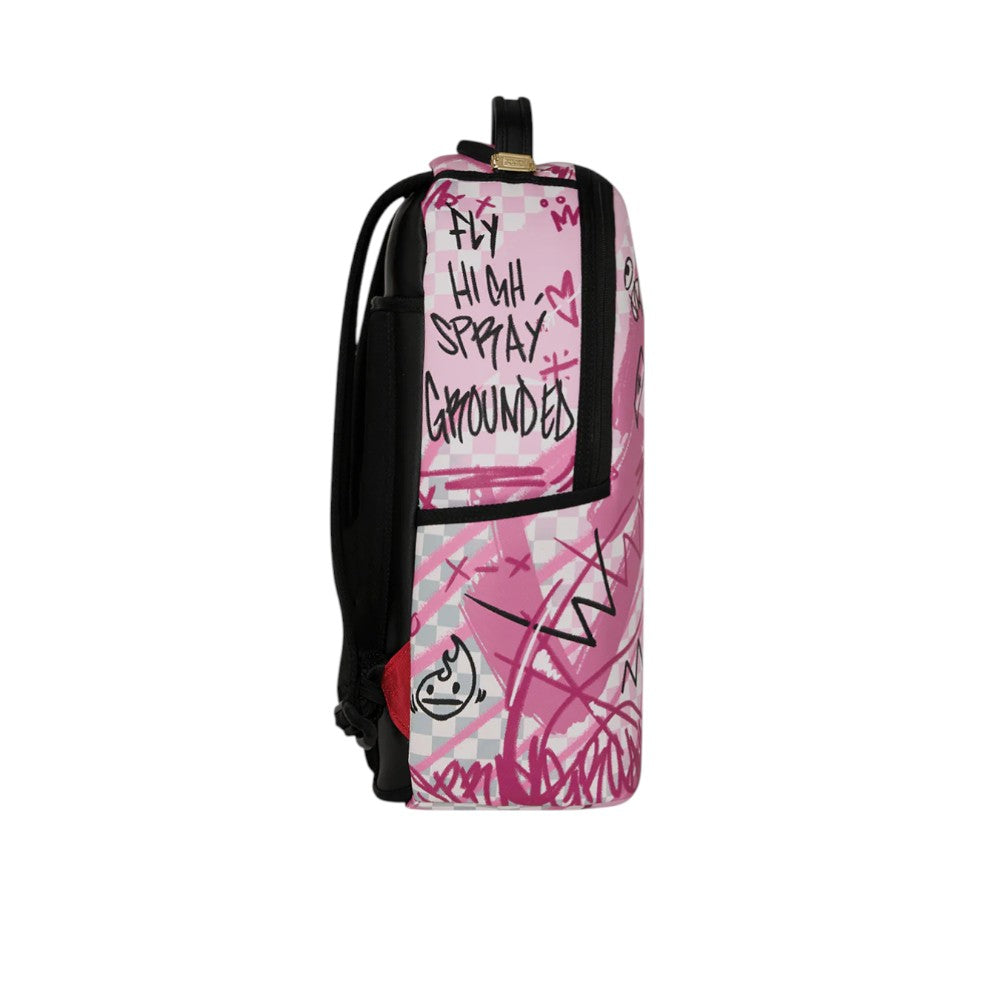 SPAYGROUND ZAINO 910B8672NSZ PINK SMOKE CHECK DLXSV BACKPACK