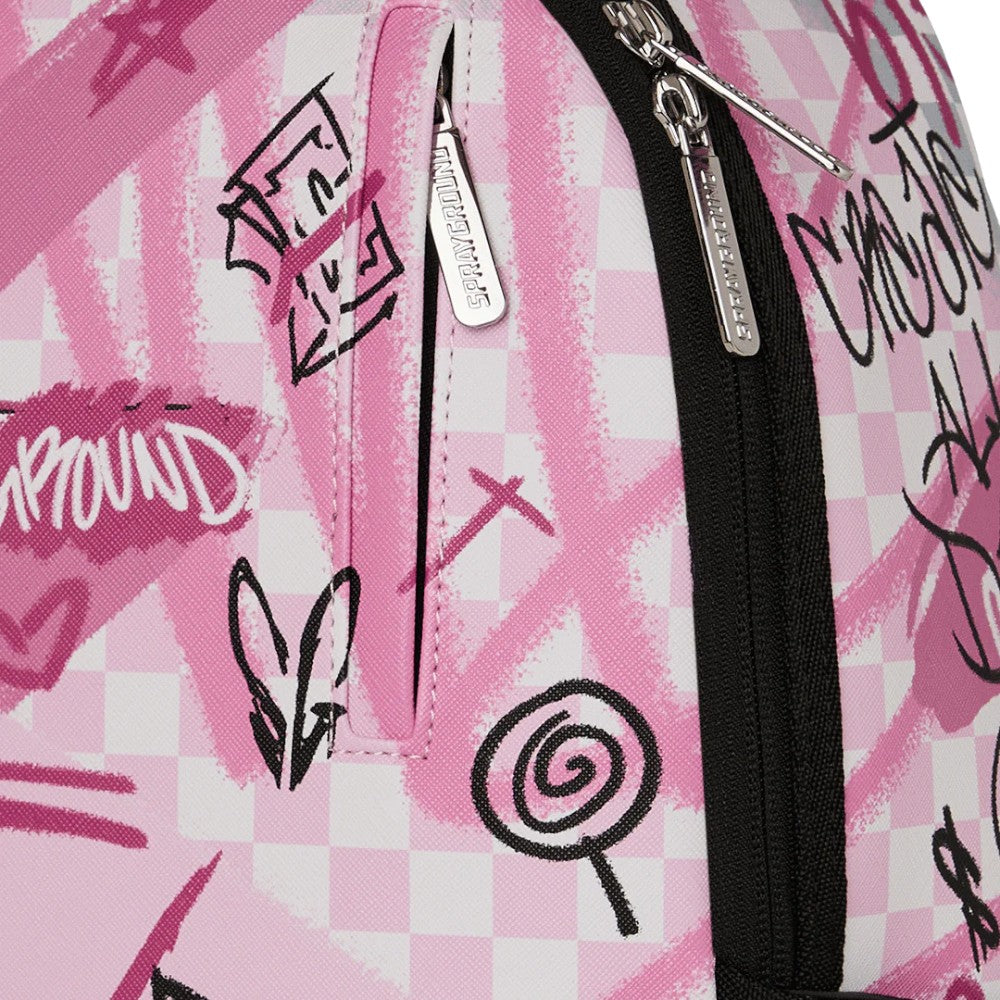 SPAYGROUND ZAINO 910B8672NSZ PINK SMOKE CHECK DLXSV BACKPACK