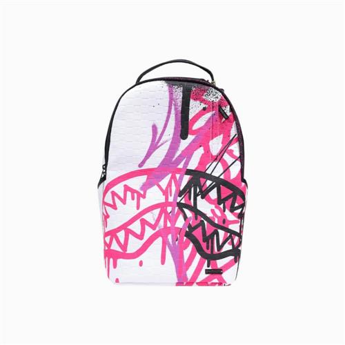 Sprayground Zaino Graffiti Anthem rosa con motivo Shark Mouth – 910B8809NSZ