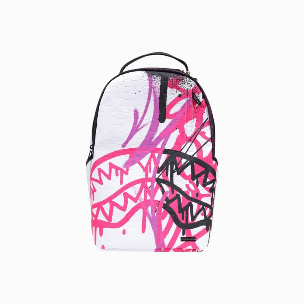 Sprayground Zaino Graffiti Anthem rosa con motivo Shark Mouth – 910B8809NSZ