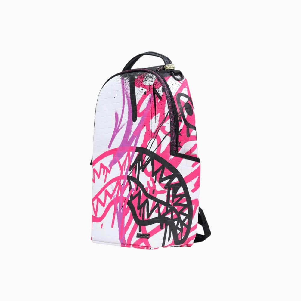 Sprayground Zaino Graffiti Anthem rosa con motivo Shark Mouth – 910B8809NSZ