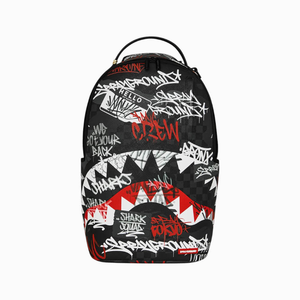 Sprayground Zaino Shark Squad Graffiti Nero e Rosso – 910B8874NSZ