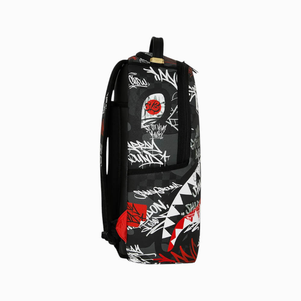 Sprayground Zaino Shark Squad Graffiti Nero e Rosso – 910B8874NSZ