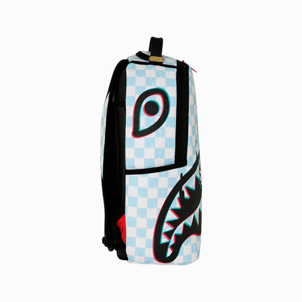 Sprayground Zaino Casper Shark Check White-Grey – 910B9159NSZ
