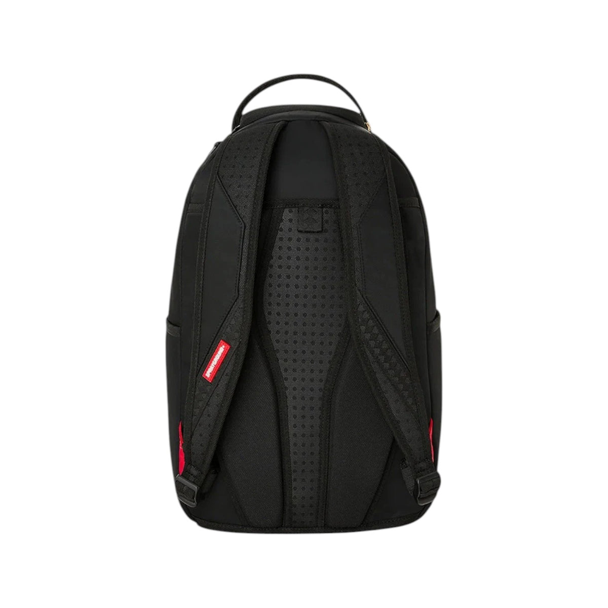 Zaino Sprayground Shark Central nero in nylon con Shark Mouth grigio embossed