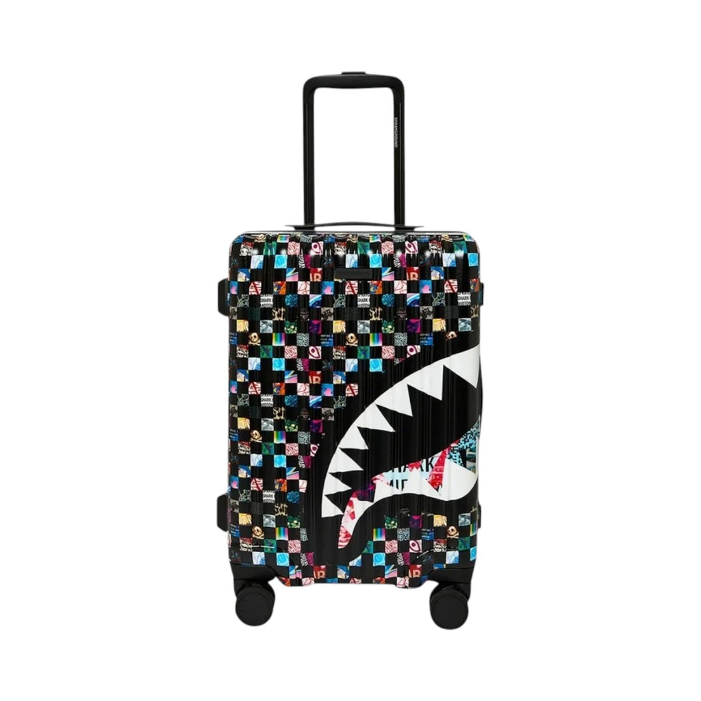 Trolley Sprayground Shark Central White Stencil Nero - 910cl335nsz