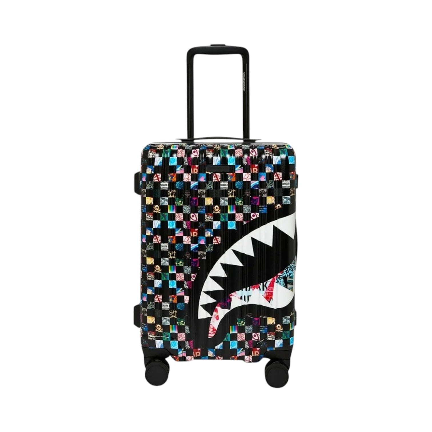 Trolley Sprayground Shark Central White Stencil Nero - 910cl335nsz