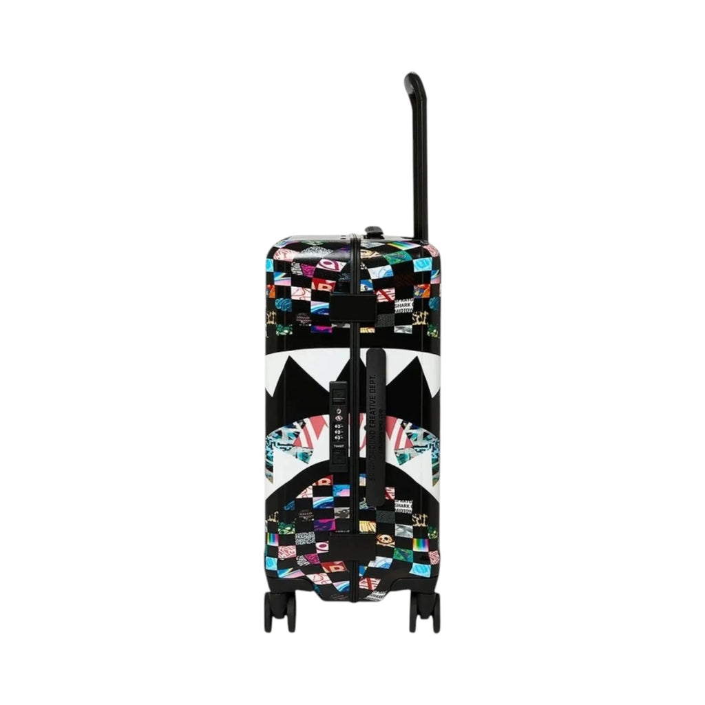 Trolley Sprayground Shark Central White Stencil Nero - 910cl335nsz