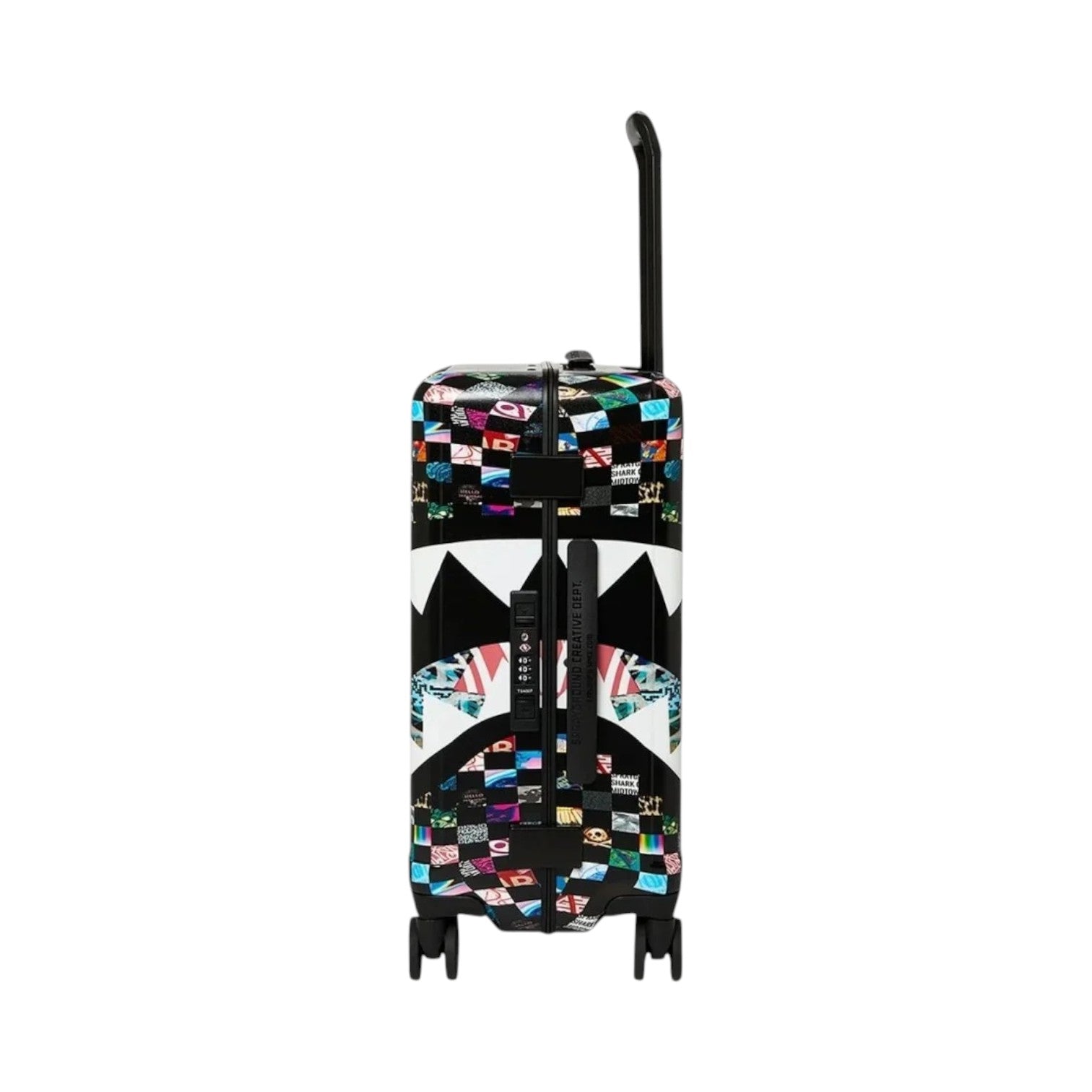 Trolley Sprayground Shark Central White Stencil Nero - 910cl335nsz