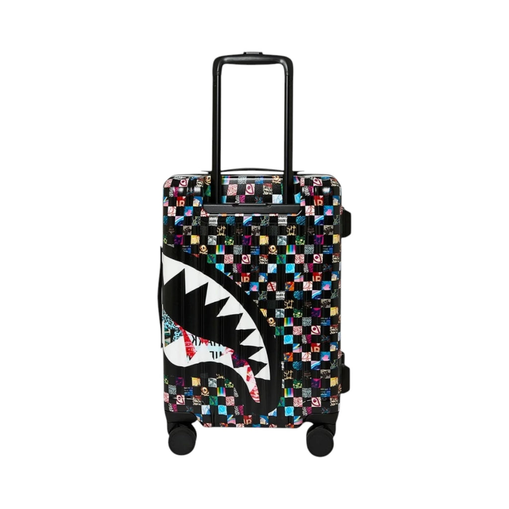 Trolley Sprayground Shark Central White Stencil Nero - 910cl335nsz