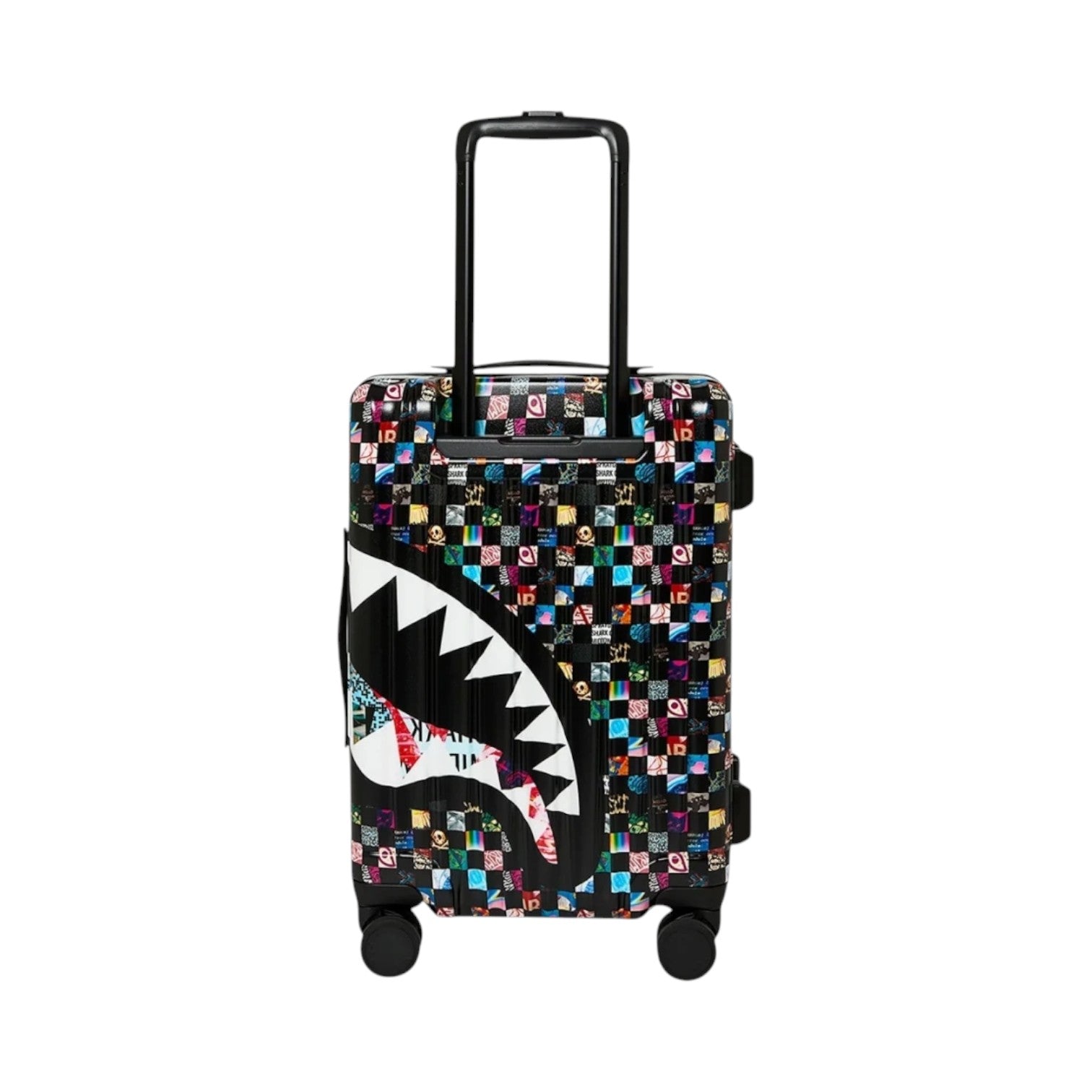 Trolley Sprayground Shark Central White Stencil Nero - 910cl335nsz