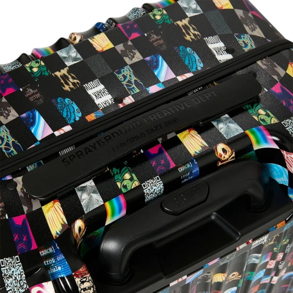 Trolley Sprayground Shark Central White Stencil Nero - 910cl335nsz