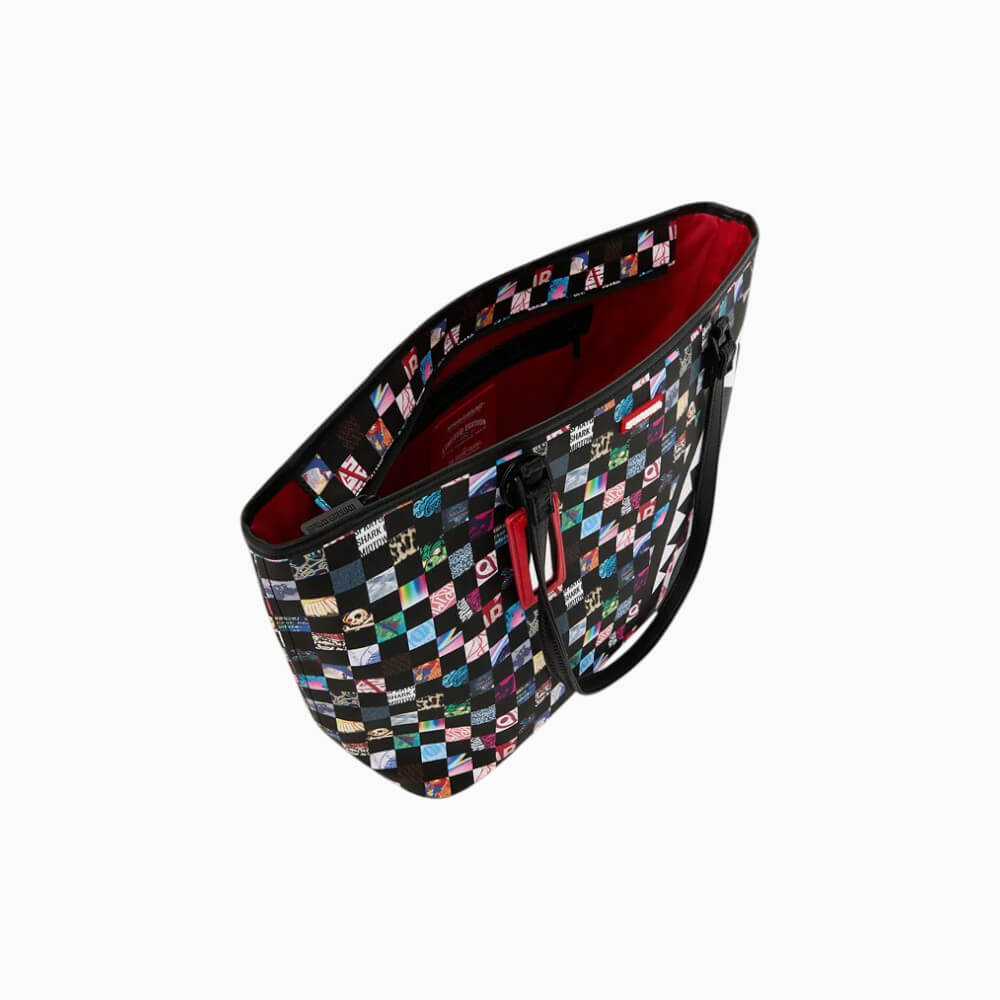 Sprayground Borsa Tote Crazy Check Shark Multicolor – 910T9440NSZ