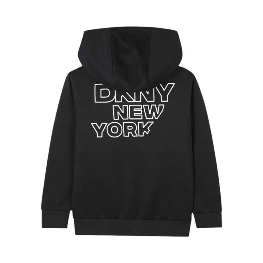 Felpa DKNY Ragazzo zip & cappuccio Nero –  D62233