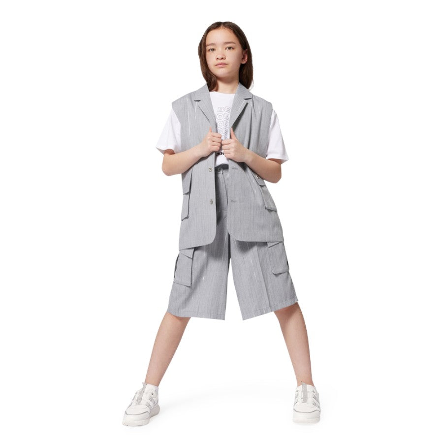 Gilet DKNY Ragazza Melange gessato – D62278