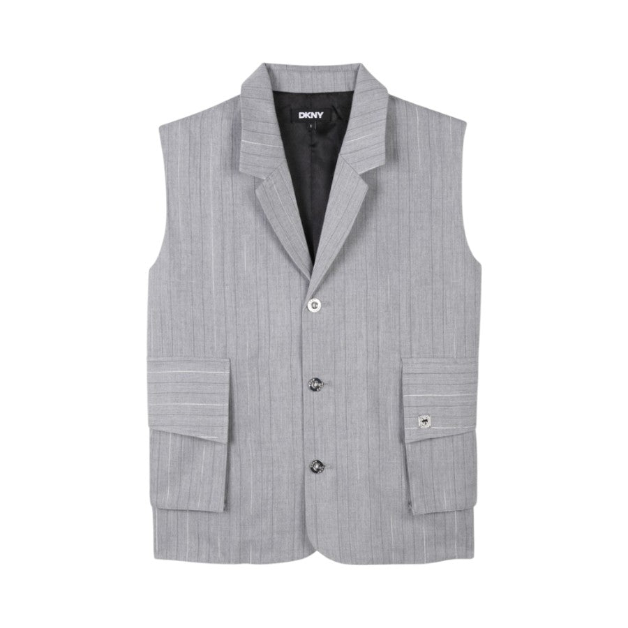 Gilet DKNY Ragazza Melange gessato – D62278