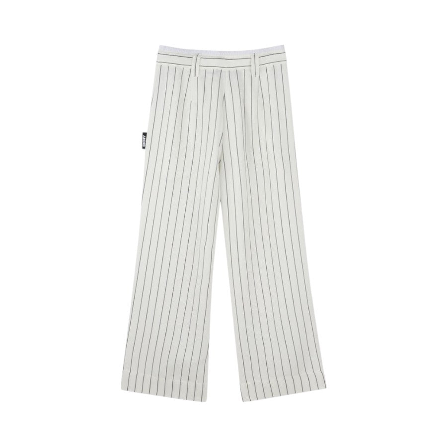 Pantalone DKNY Ragazza Bianco gessato – D62281