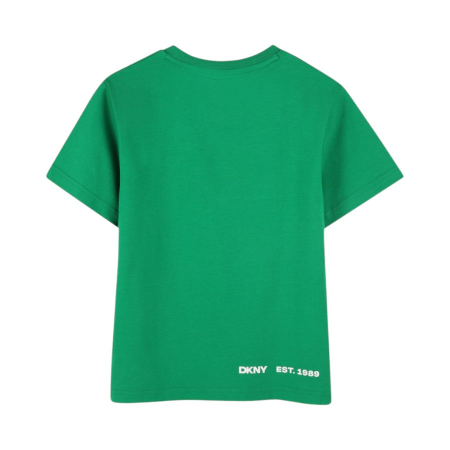 T-shirt DKNY Ragazzo Verde con logo –  D62288