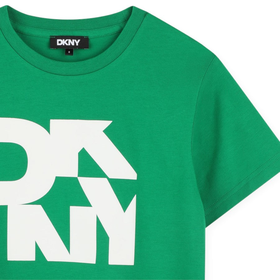 T-shirt DKNY Ragazzo Verde con logo –  D62288