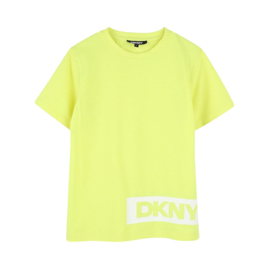 T-shirt DKNY Ragazzo Lime con logo –  D62288