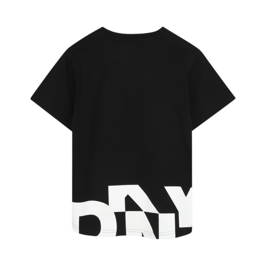 T-shirt DKNY Unisex Nero con logo piccolo –  D62297