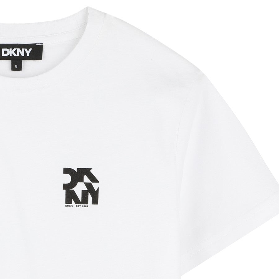 T-shirt DKNY Unisex Nero con logo piccolo –  D62297