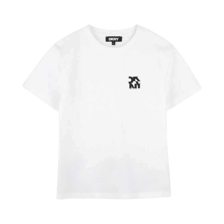 T-shirt DKNY Unisex Nero con logo piccolo –  D62297