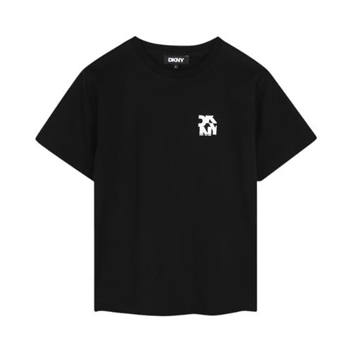 T-shirt DKNY Unisex Nero con logo piccolo –  D62297