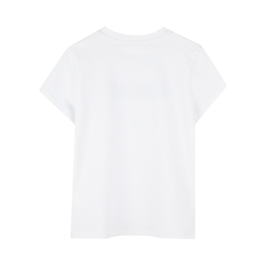 T-shirt DKNY Unisex Bianco con logo centrale –  D62304