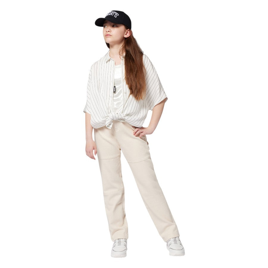 Pantalone DKNY Unisex Panna in denim – D62344