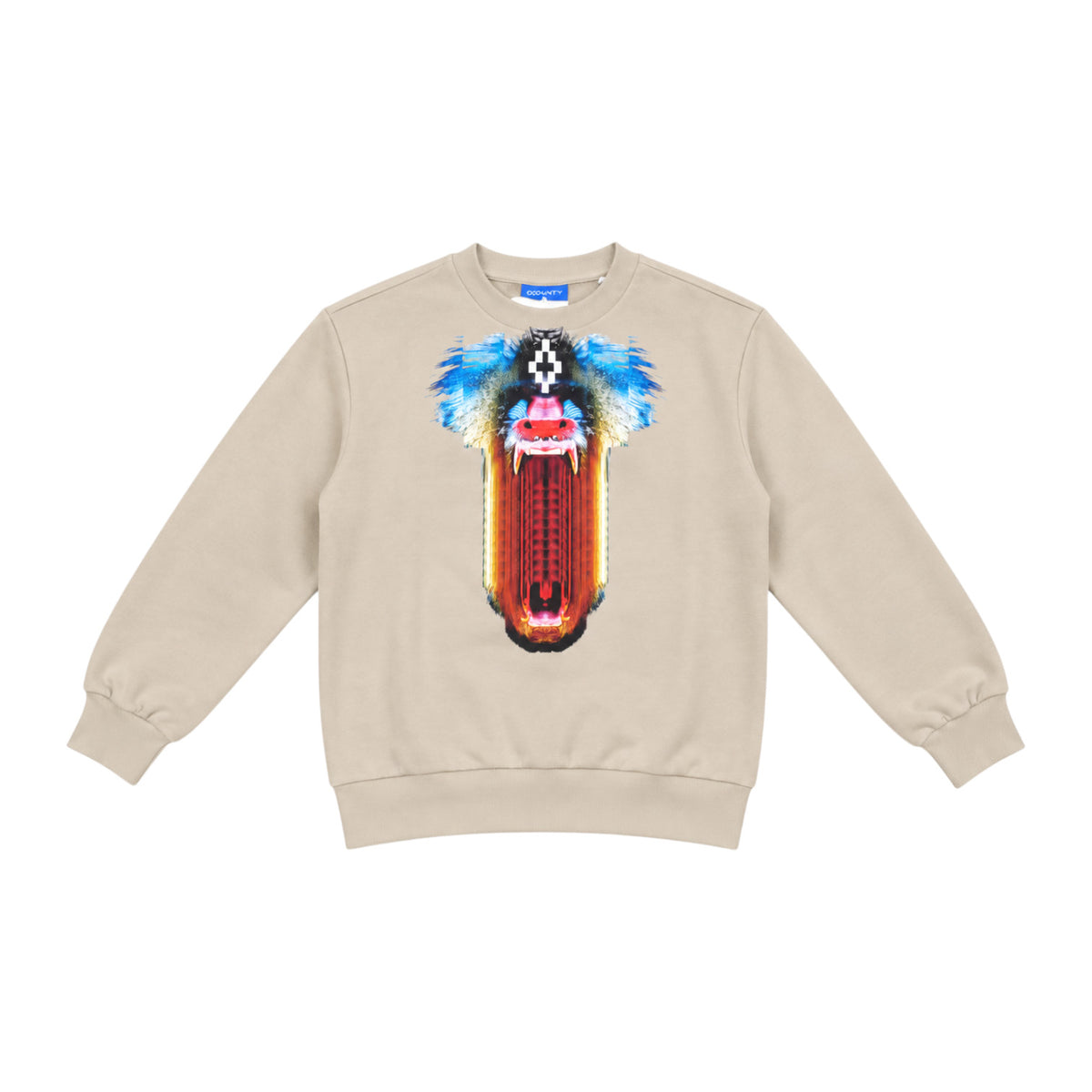 Felpa County of Milan Junior Girocollo Beige con Stampa Grafica