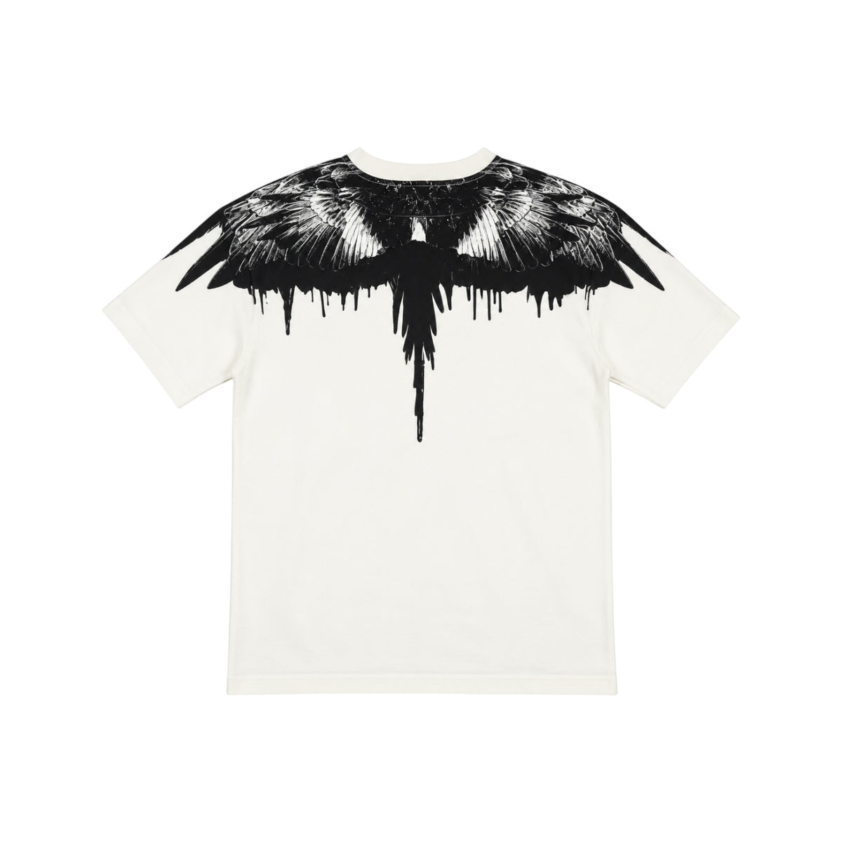 T-Shirt County of Milan Junior Bianca con Stampa Ali Nere