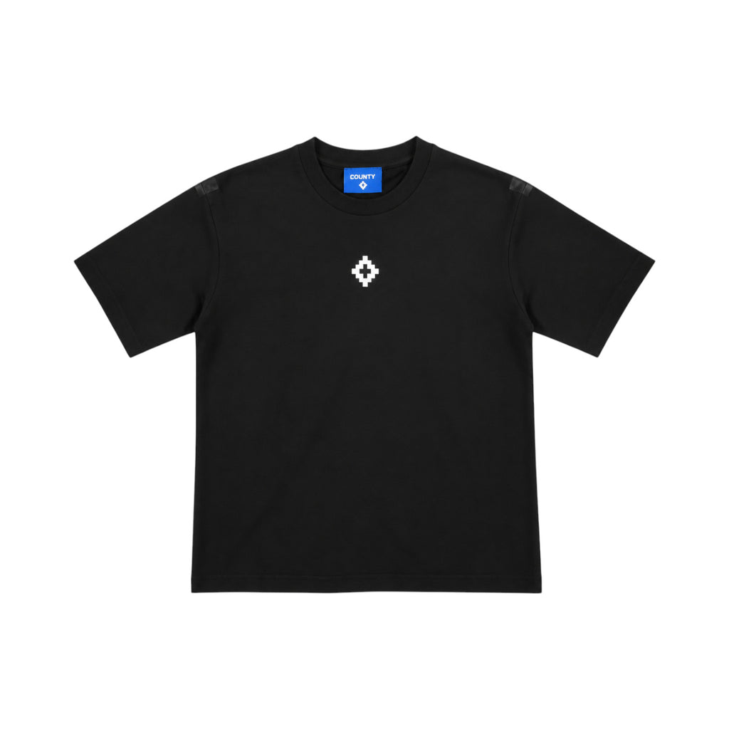 T-Shirt County of Milan Junior Nera con Ali Rosse Posteriori