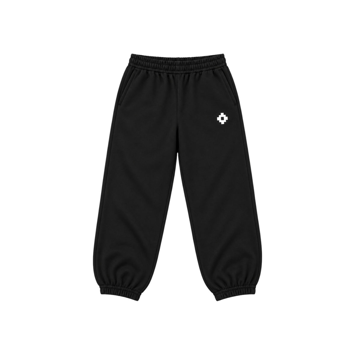Pantalone Felpa County of Milan Junior Nero con Logo Bianco
