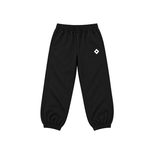 Pantalone Felpa County of Milan Junior Nero con Logo Bianco