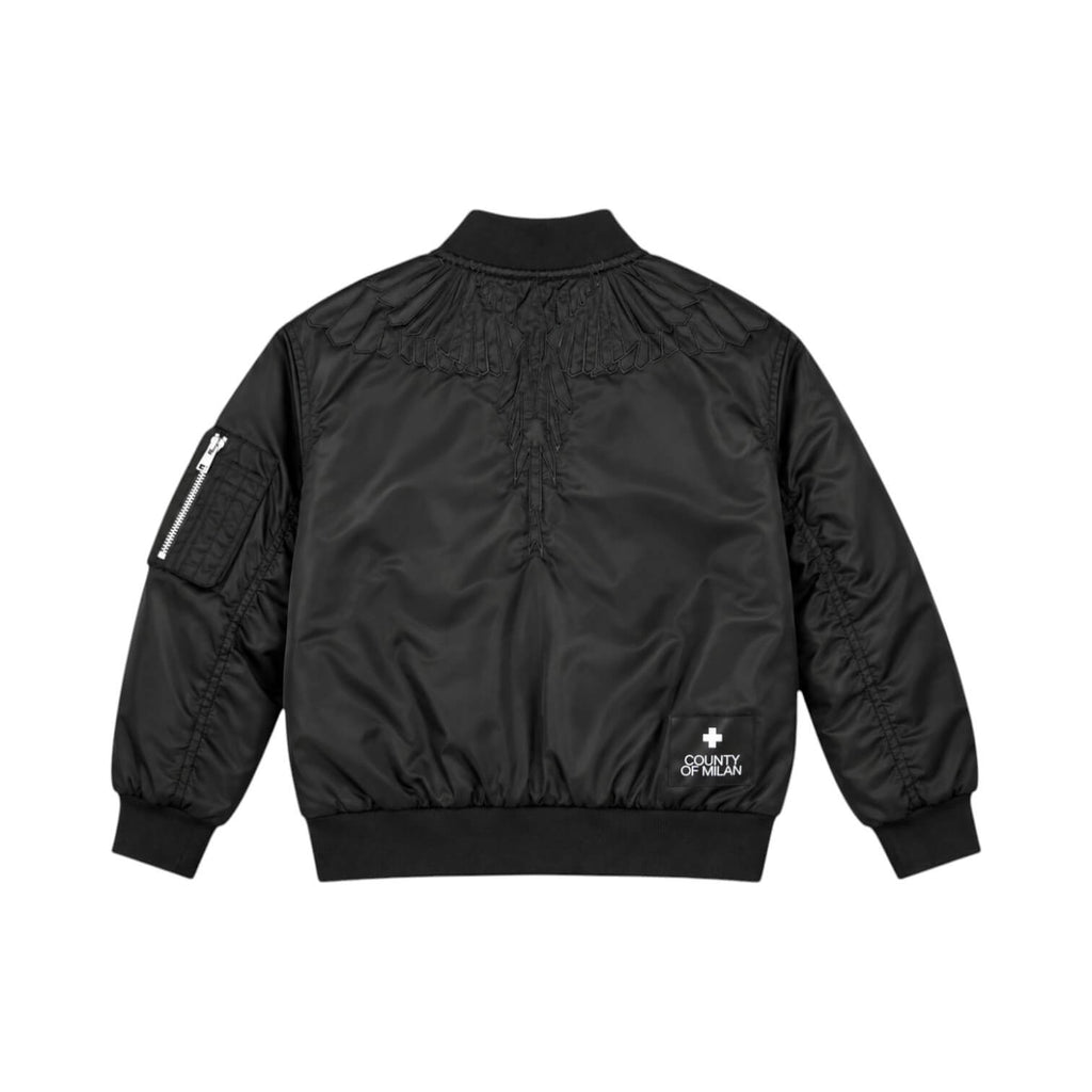 Bomber County of Milan Ragazzo Nero con Ricamo Piume F6CMJJB0008110