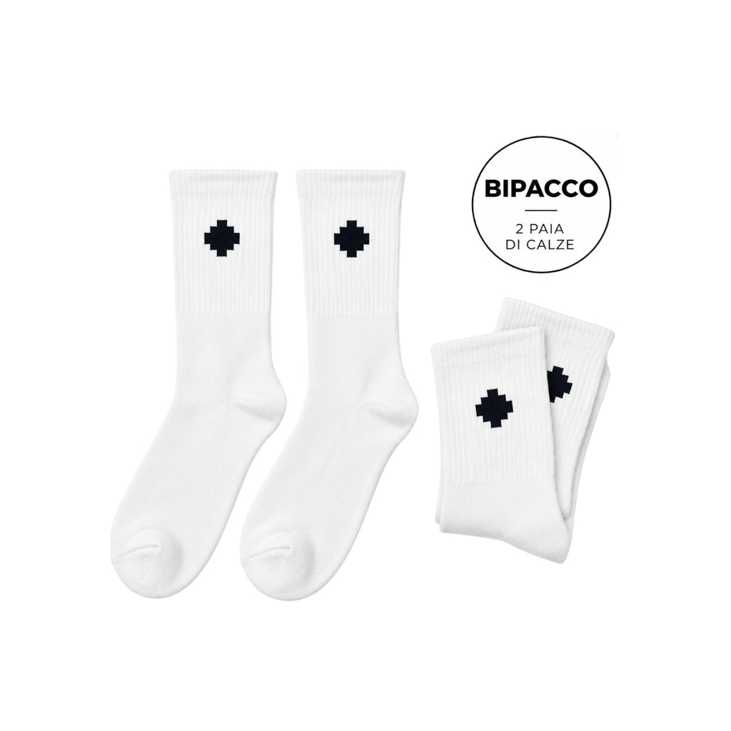 Bipacco Calze County of Milan Junior Bianche con Logo Nero