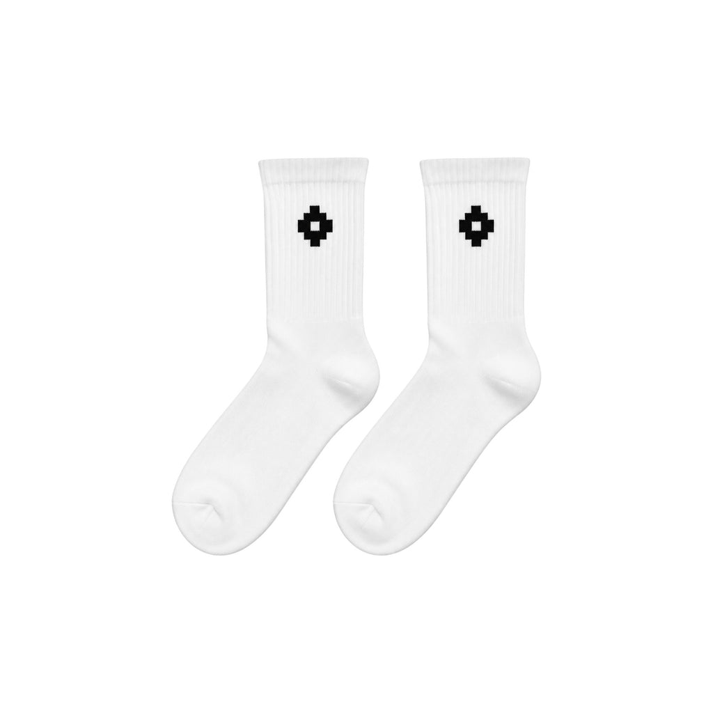 Bipacco Calze County of Milan Junior Bianche con Logo Nero