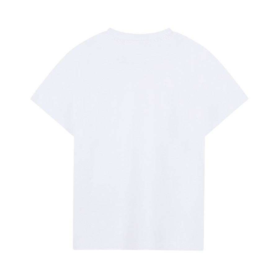 T-shirt HUGO Ragazzo White con logo tono su tono – G00333