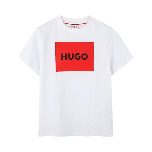 T-shirt HUGO Ragazzo White con logo frontale – G00334