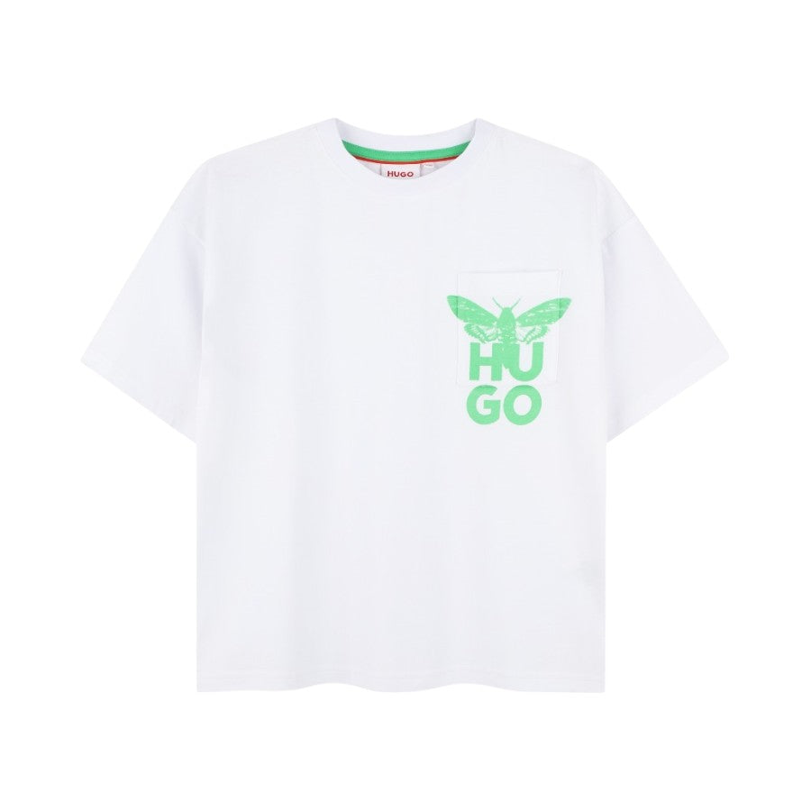 T-shirt HUGO Unisex Oversize White con stampa grafica –  G00340