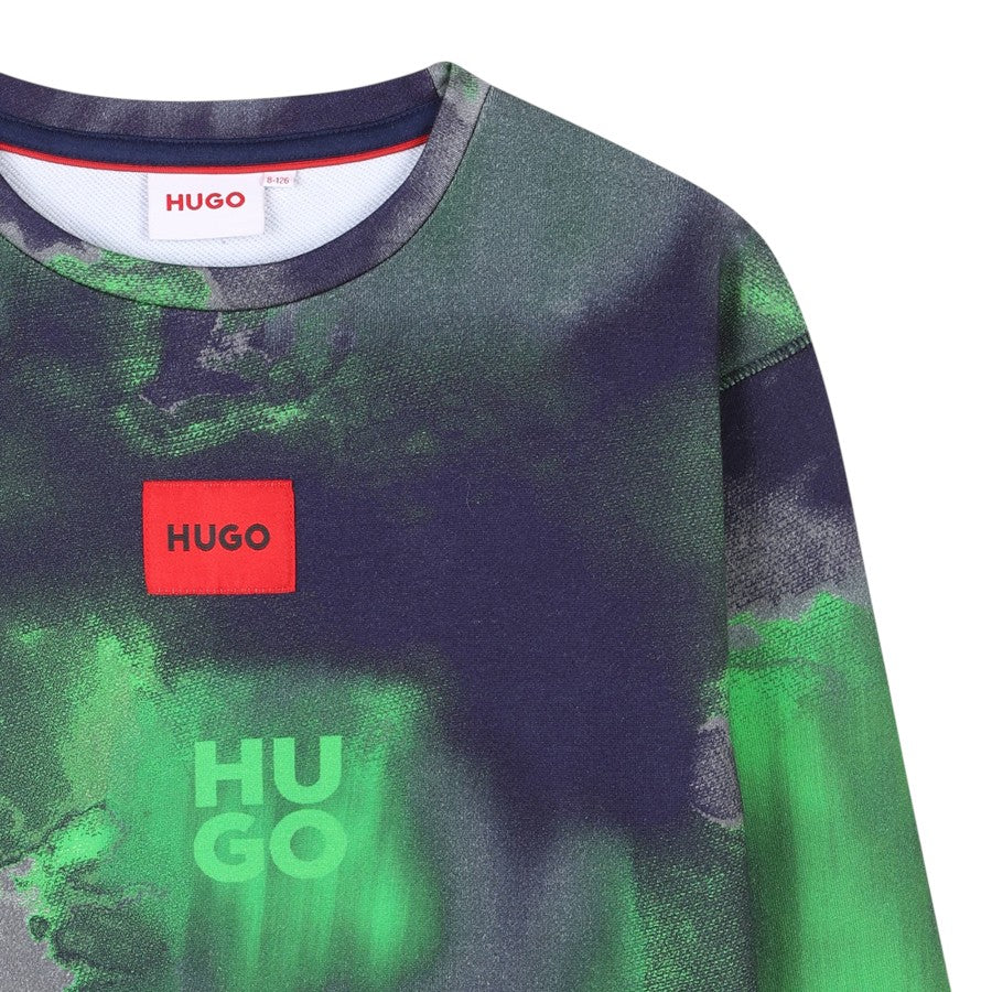 Felpa HUGO Ragazzo girocollo stampata – G00351