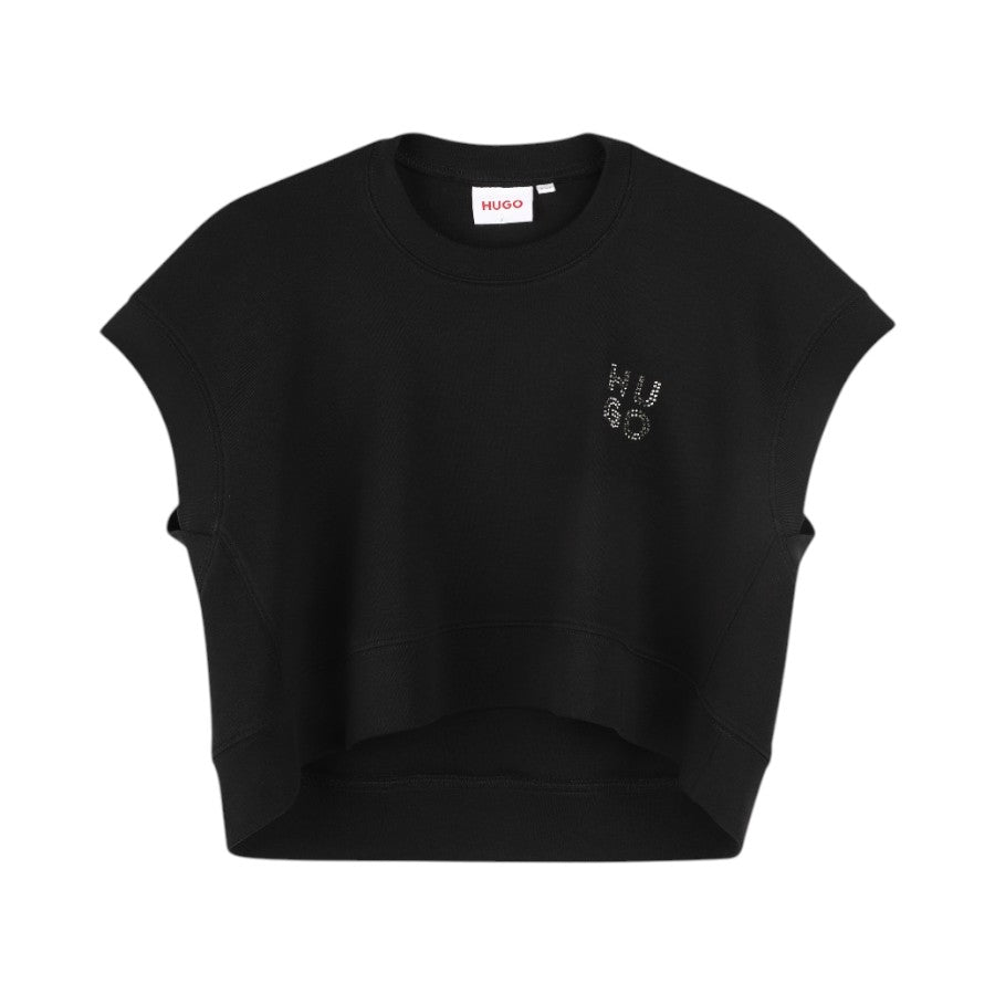 T-shirt HUGO Ragazza cropped Nero –  G00398
