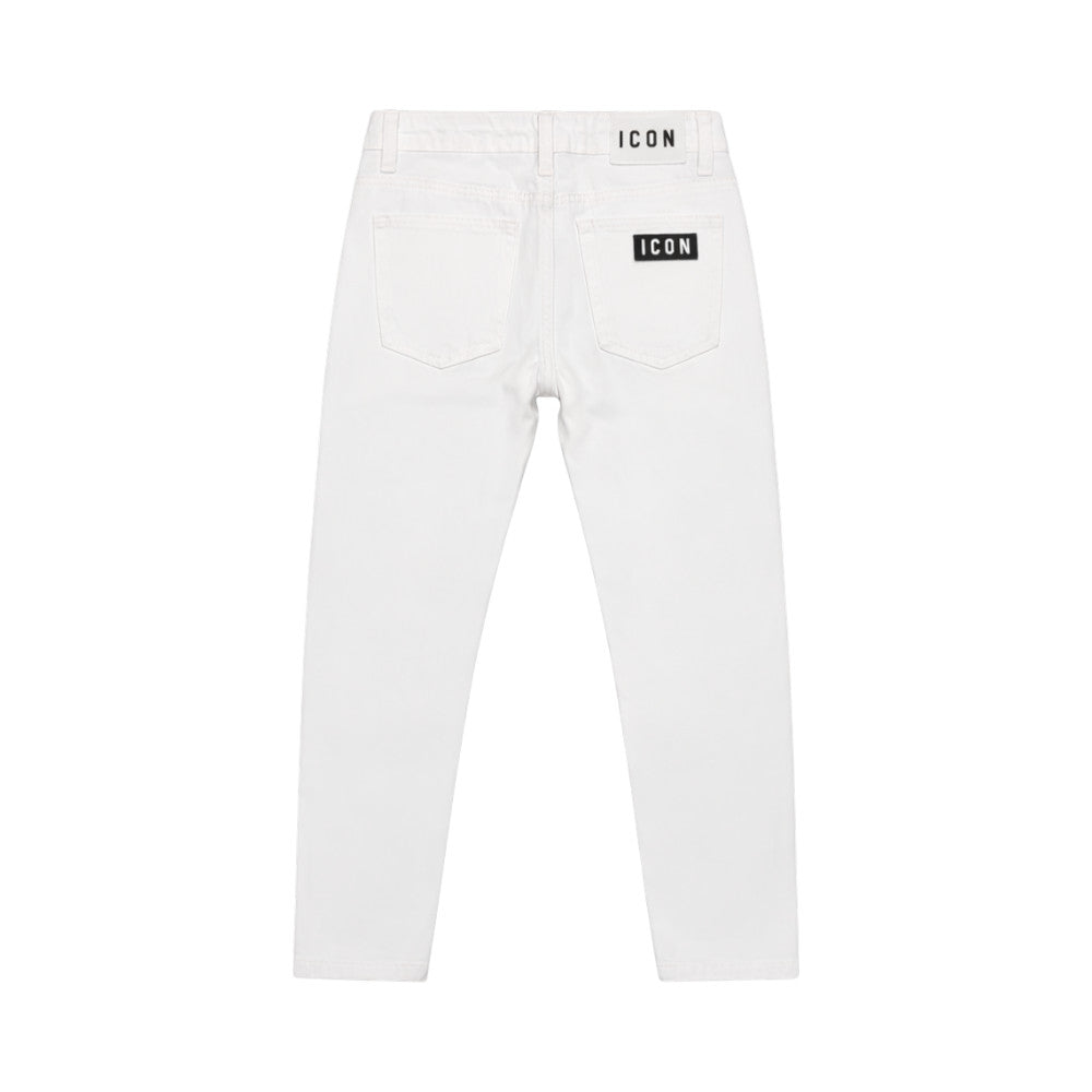 Jeans ICON Bianco Streetwear Regular Fit IBDT0010311
