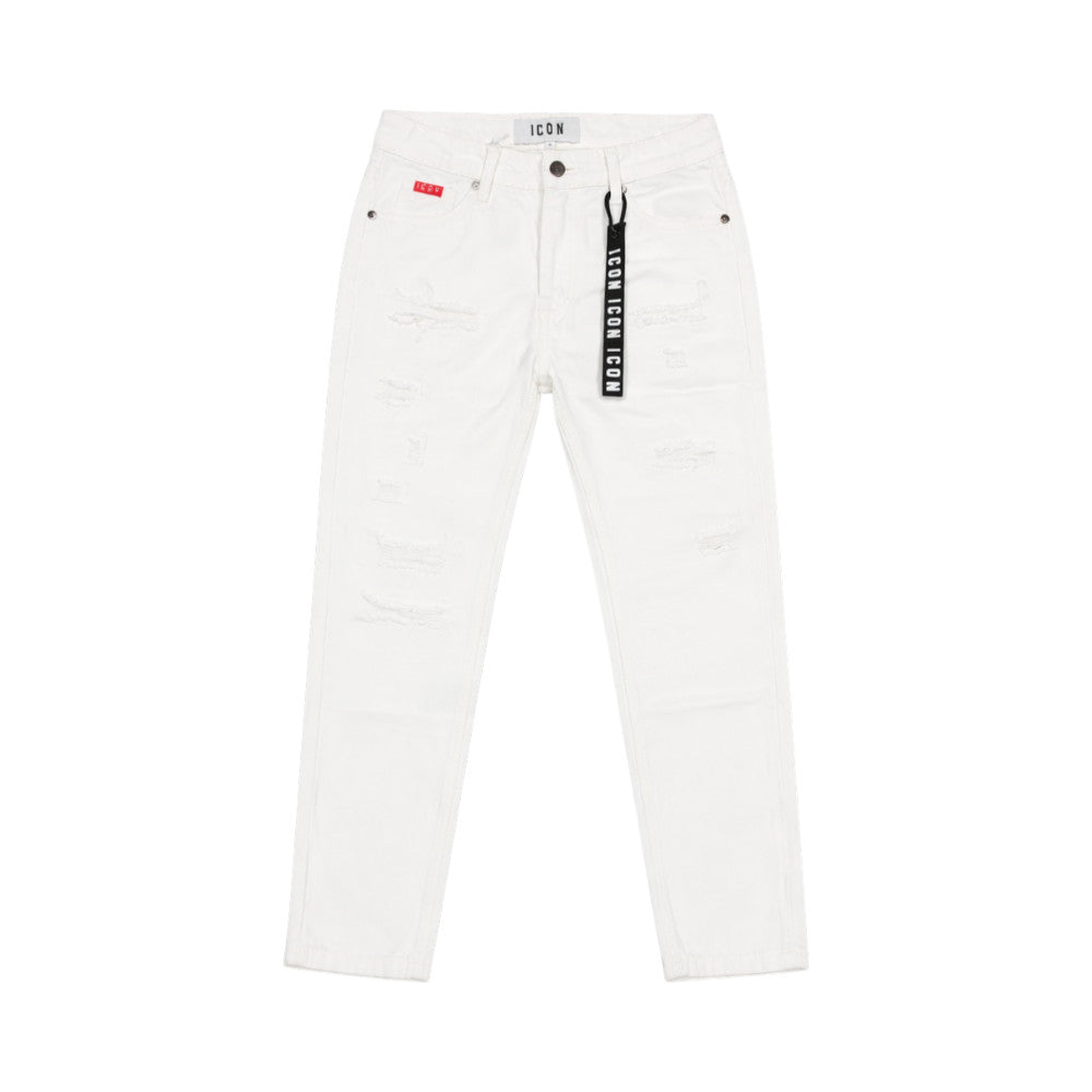 Jeans ICON Bianco Streetwear Regular Fit IBDT0010311