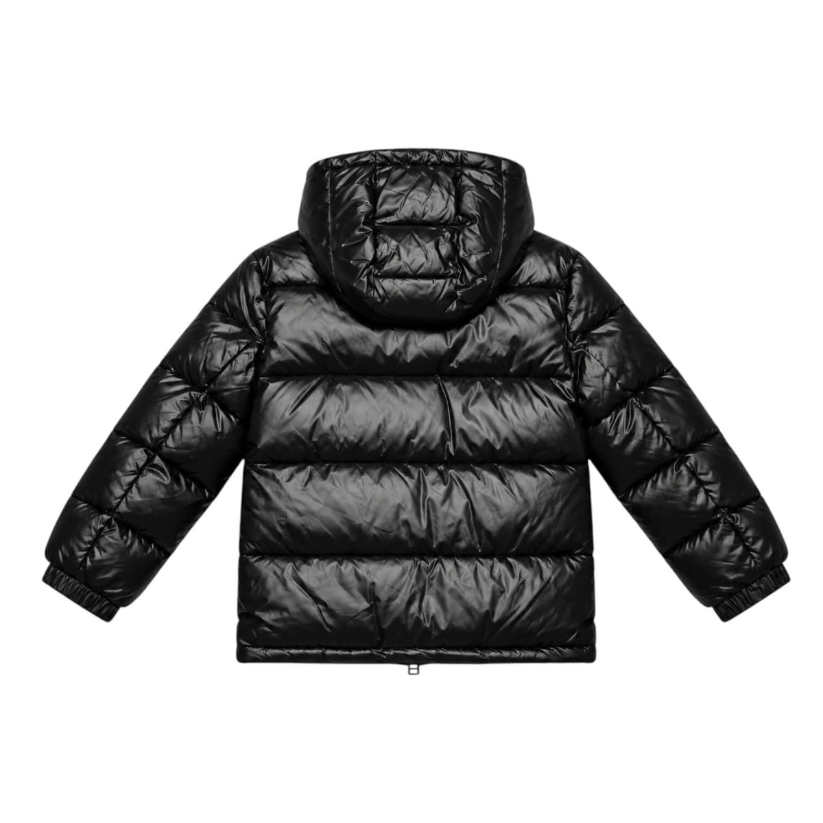 Giubbino ICON Ragazzo Nero con Cappuccio e Logo Verticale IBJK001314-9000