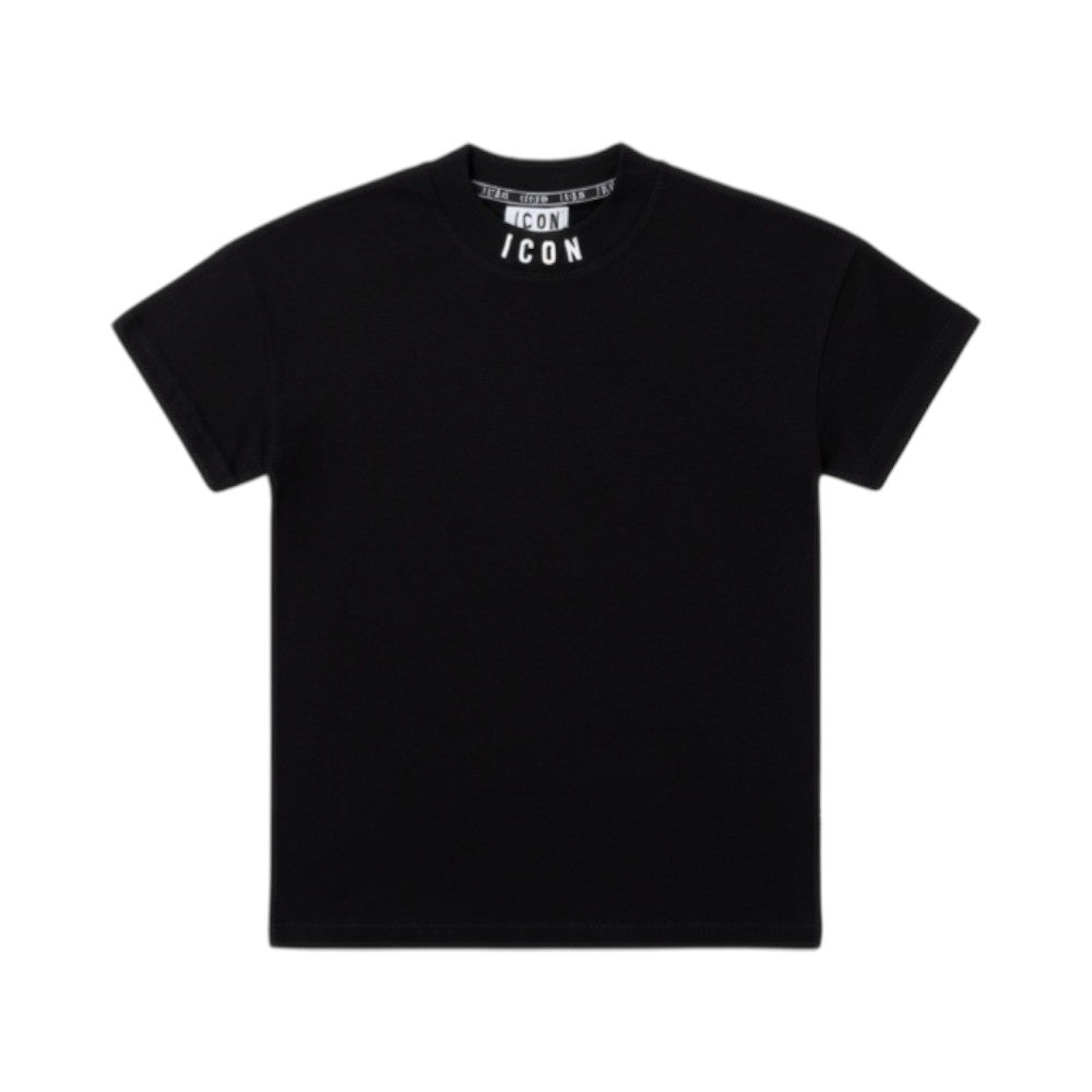 T-shirt ICON bambino bianca con logo posteriore maxi – stile streetwear IBKS001090