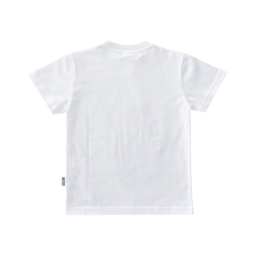 T-shirt ICON bambino bianca con logo verde frontale – stile streetwear IBKS001259