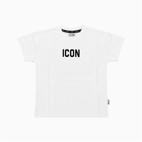 ICON T-shirt ragazzo panna con maxi stampa posteriore – IBKS001407-1001