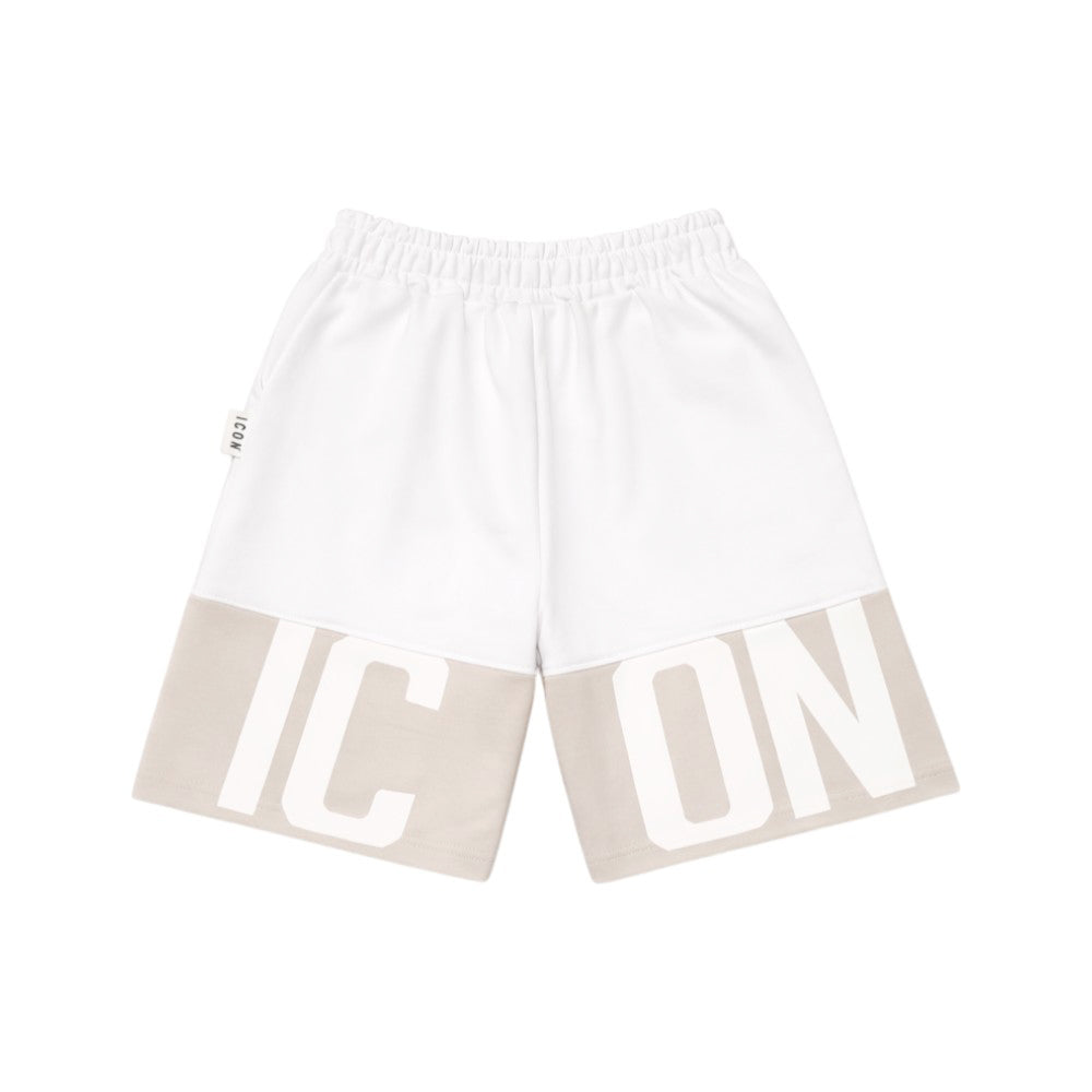 Bermuda ICON bambino chiari con maxi logo – stile streetwear estivo IBSH001072